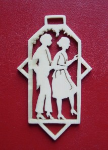 French Ivory Art Deco Pendant