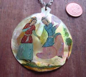Persian Miniature Painting Pendant