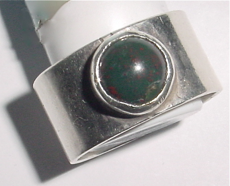 Sterling Bloodstone Ring