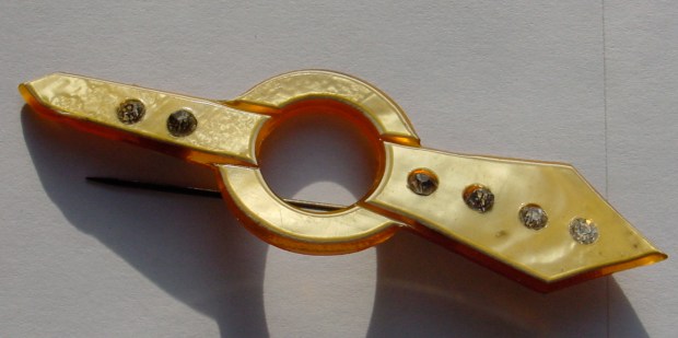 Art Deco Celluloid Brooch