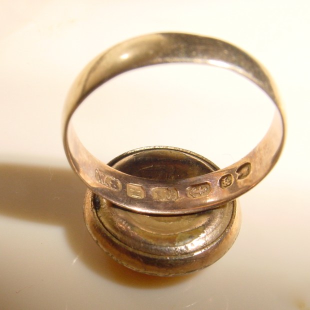 British 18ct gold Birmingham Assay marks