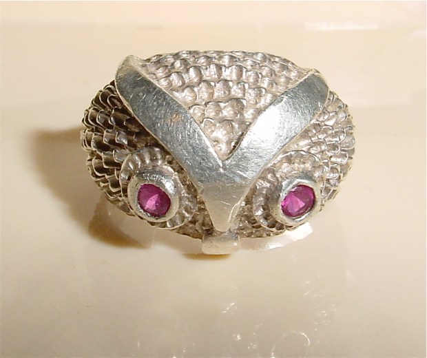 Sterling Owl Ring