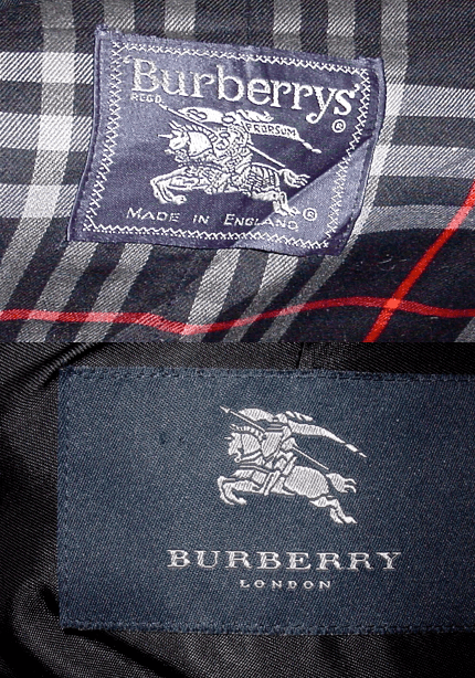 Vintage and Contemporary Burberry tags