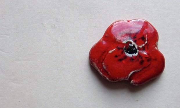 Ceramic Poppy Pin