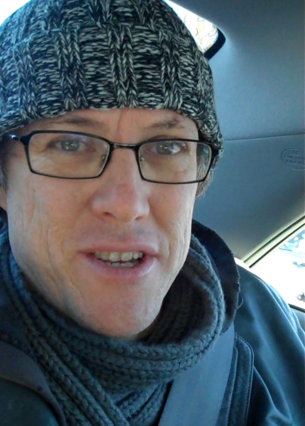 Andrew in his Christmas Hat & Scarf