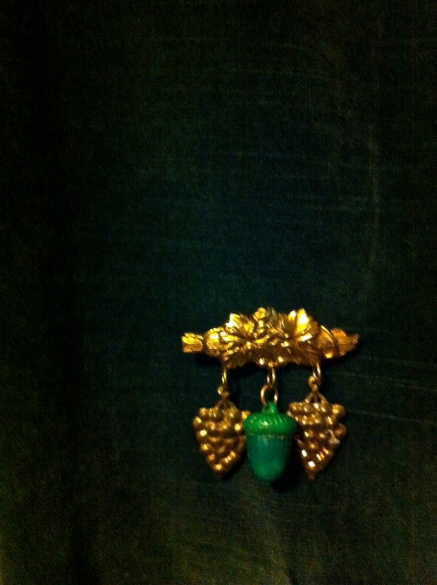 Art Deco Acorn Brooch