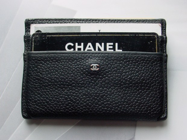 Chanel leather card holder