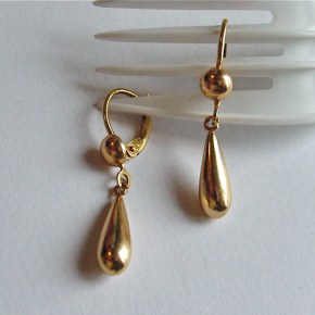 14K drop earrings