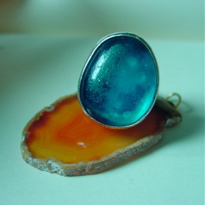 Mexico 925 Glass Ring