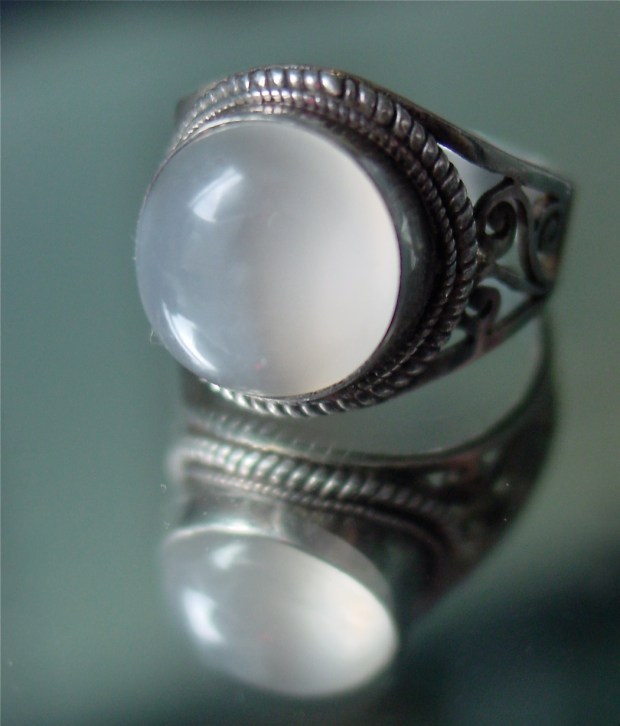 Moonstone Ring Sterling Moonstone Ring