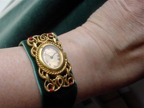 Vintage Vendome Watch with Velvet Strap