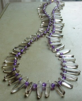 Amethyst Quartz Fringe Necklace