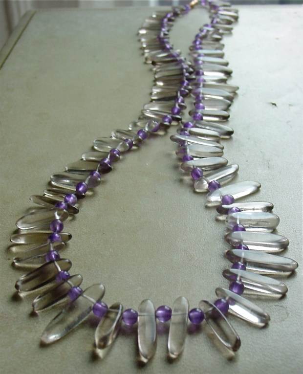 Amethyst Quartz Fringe Necklace