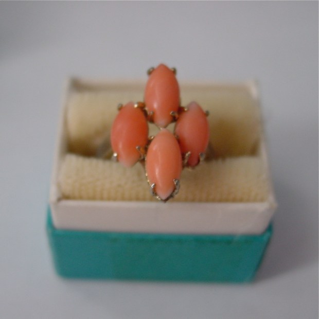 coral ring Pink coral ring