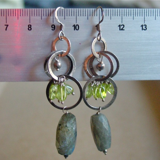 Sterling labradorite earrings