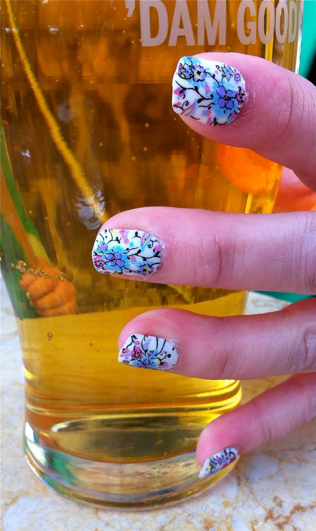 Floral Print Nail Art