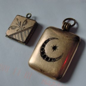 Victorian watch fob lockets