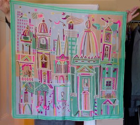 Arnold Blanch Silk Screen Scarf