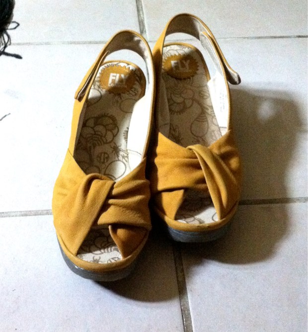 Yellow Suede Fly London shoes