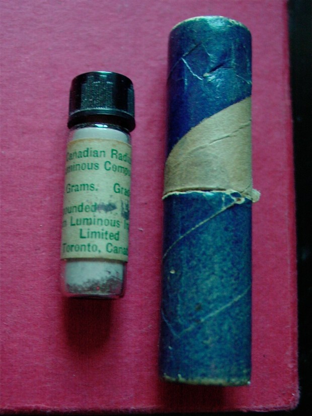 vial of radium luminous paint