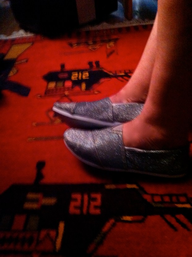 sparkly silver shoes