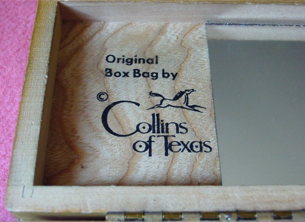 Inside of Collins of texas Box Bag