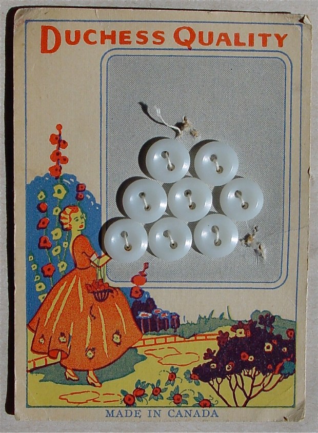 Duchess Quality Button Card 1920s Duchess Quality Button Card