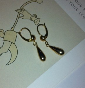 Gold drop earrings