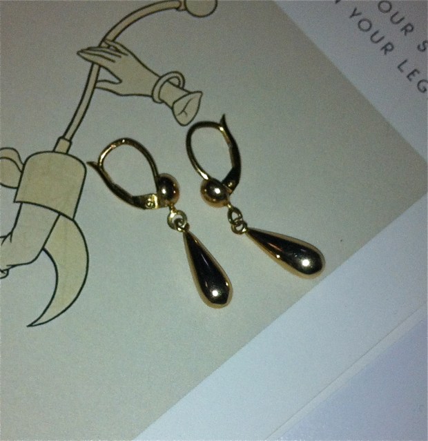 Gold drop earrings