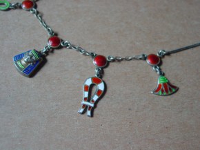 Art Deco Egyptian revival necklace detail