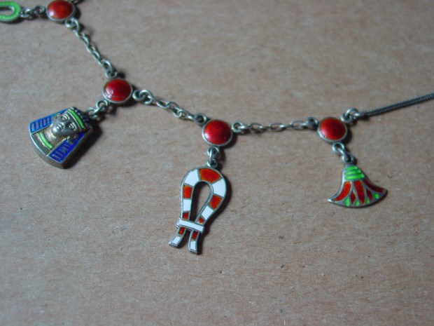 Art Deco Egyptian revival necklace detail