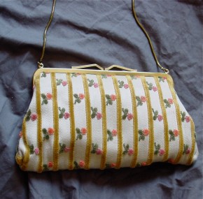 Made in Western Germany Flocked Handbag