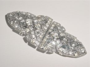 Art Deco Coro Rhinestone Duette