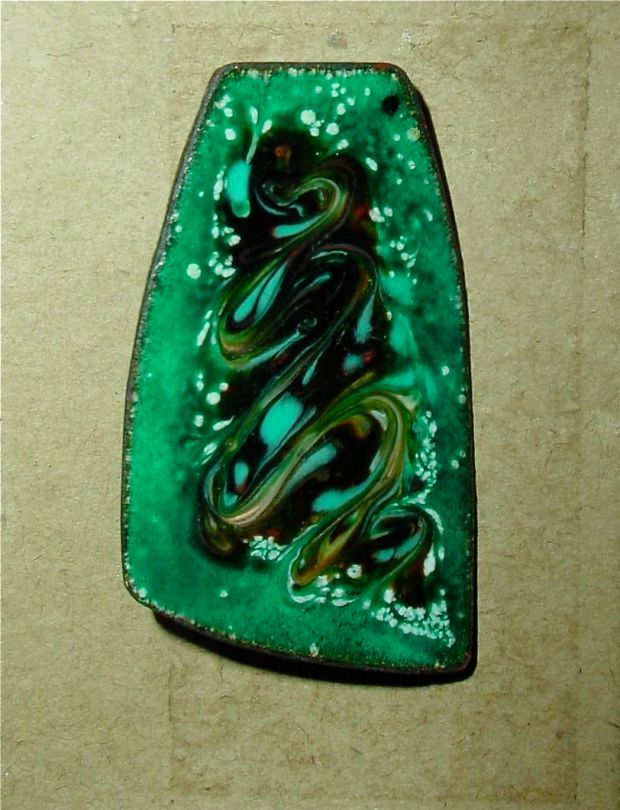 Isreali enamel brooch