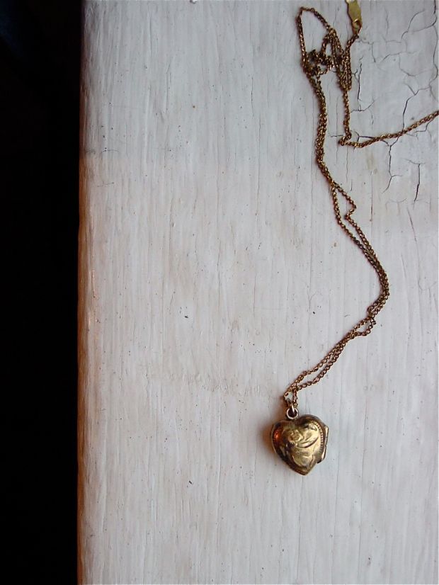 Sterling etched Heart Locket