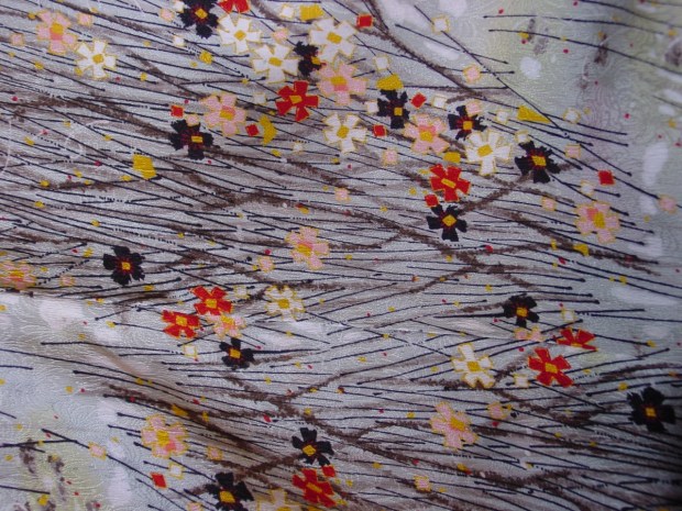 kimono fabric close up