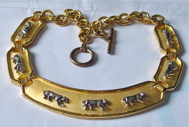 1980s Panther collar Necklace