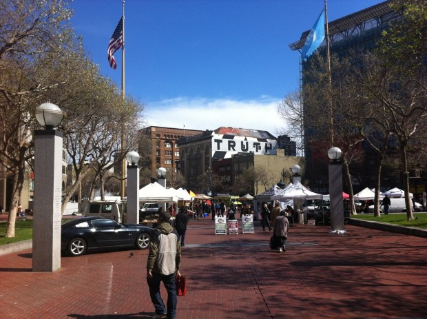 Grafitti on IOOF building UN Plaza