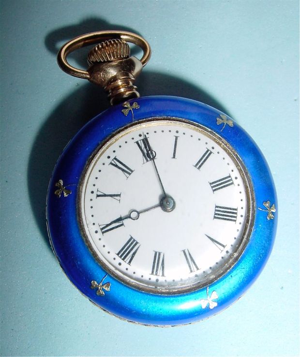 silver guilloche pocket watch 1