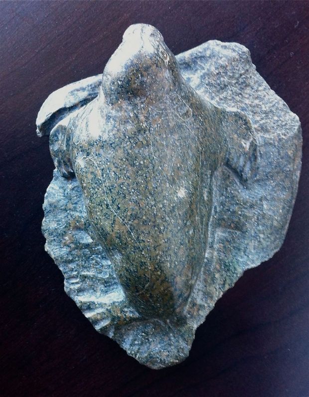 Inuit sopastone carving of a seal