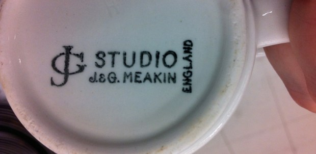 JG Meakin Aztec by Alan Rogers coffee cups and saucers  