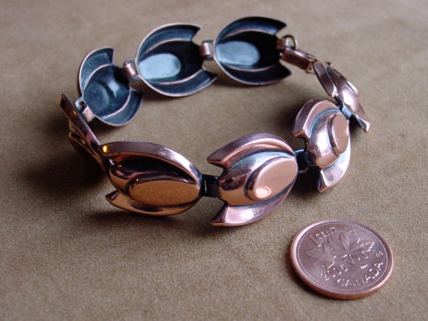 copper renoir tulip bracelet