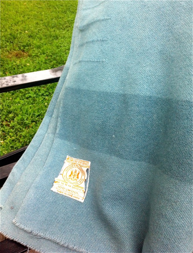 Sky Blue Vintage Hudson's Bay Poin Blanket