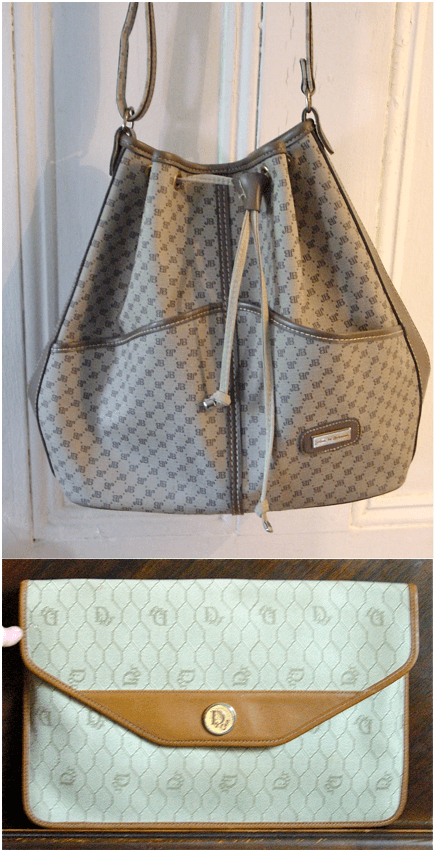 beige and tan Dior Clutch de Bremond Bucket Bag