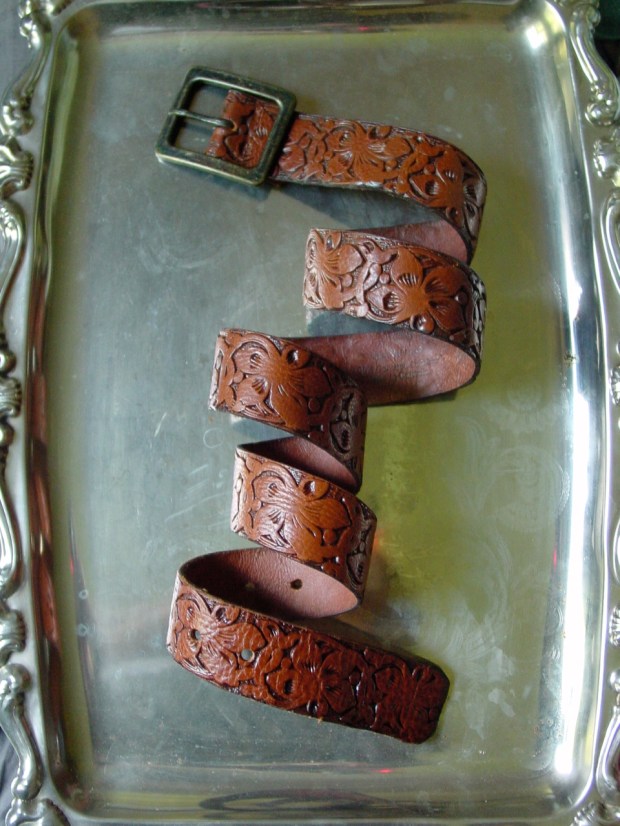 Tooled Leather Belt