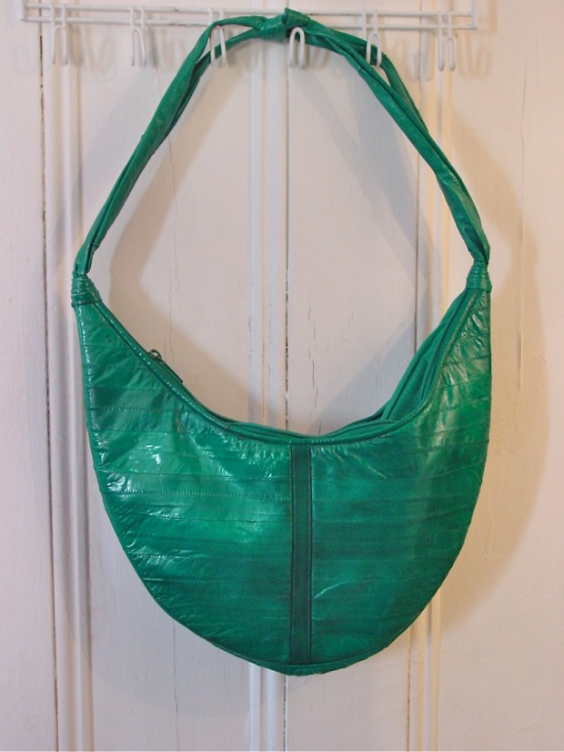 emerald Green eel Skin Hobo