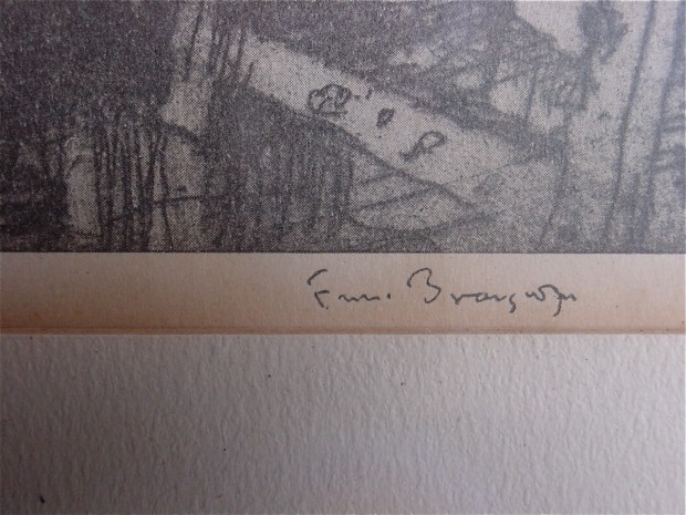 Frank Brangwyn Print signature