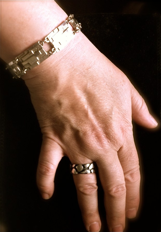 brutalist bracelet and ring