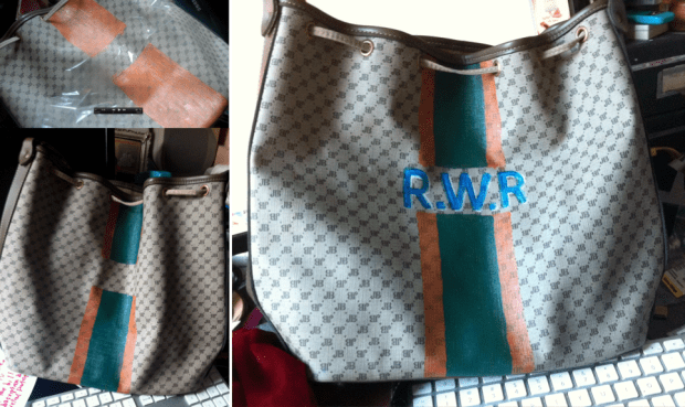 DIY Monogram Painted Canvas Tote