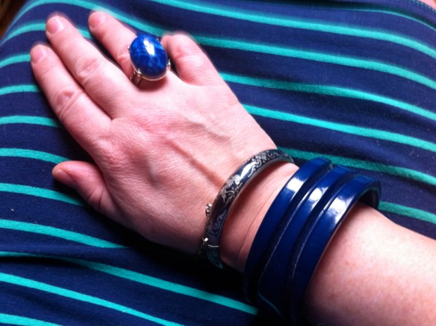 Blue Bangle and Ring